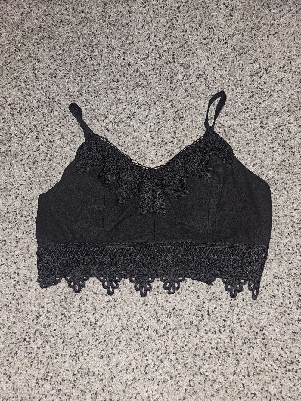 Black Lace Trim Bralette